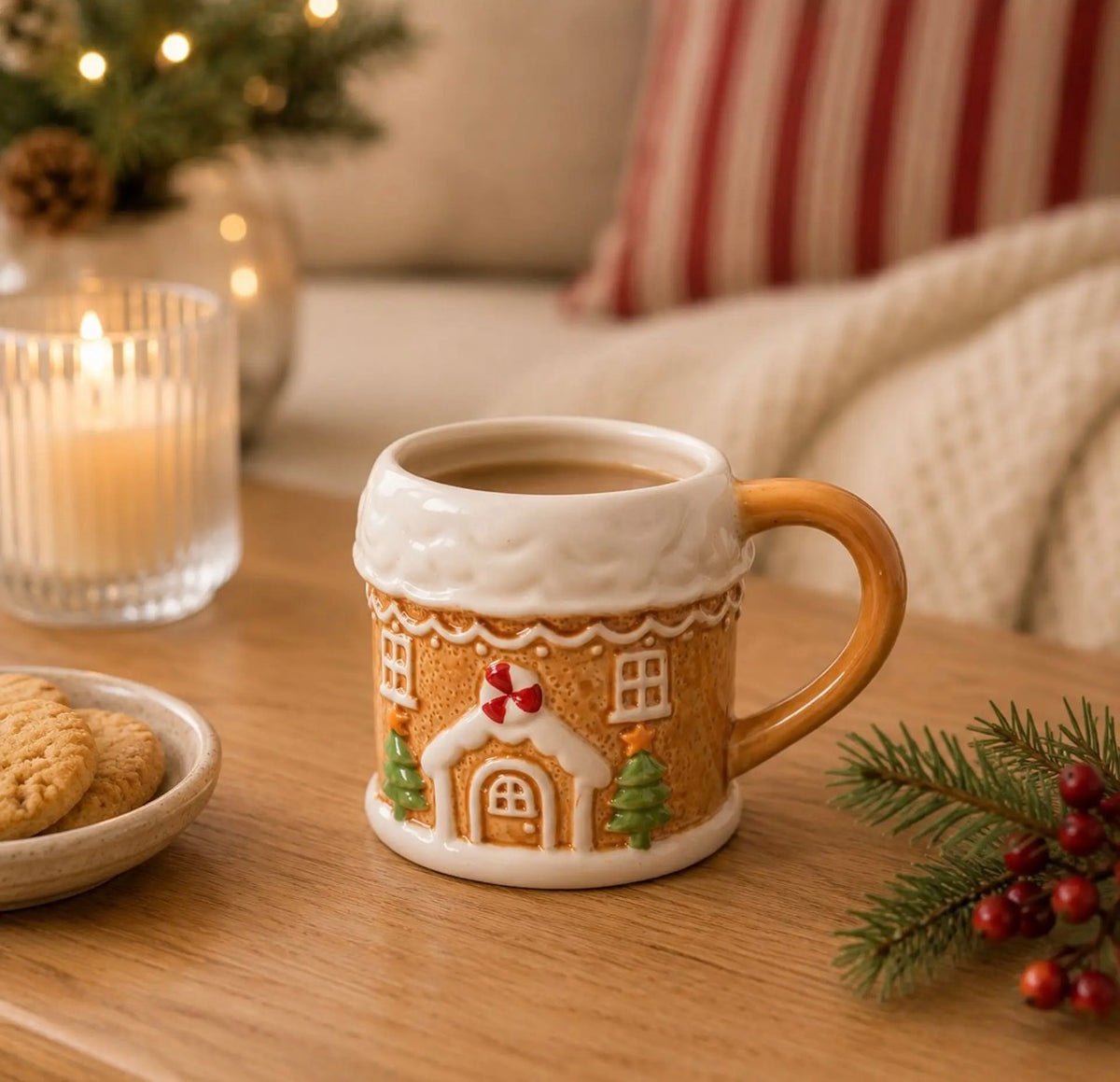 Tasse : maison Noël  - gamme maison