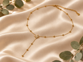 Collier étoile strass doré -  Acier Inoxydable