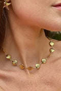 Collier coquillage doré - acier inoxydable