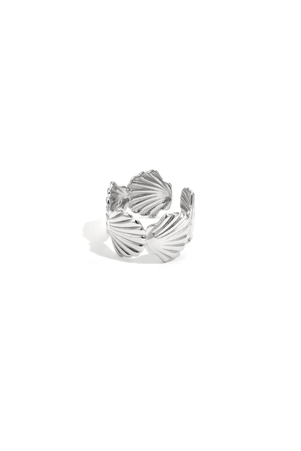 Bague coquillage doré ou  argenté - Acier Inoxydable