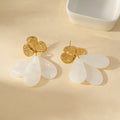 Boucles d’oreilles pétales doré - Acier Inoxydable