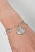 Bracelet coquillage argenté - acier inoxydable