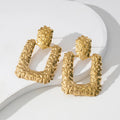 Boucles d’oreilles rectangle doré - Acier Inoxydable
