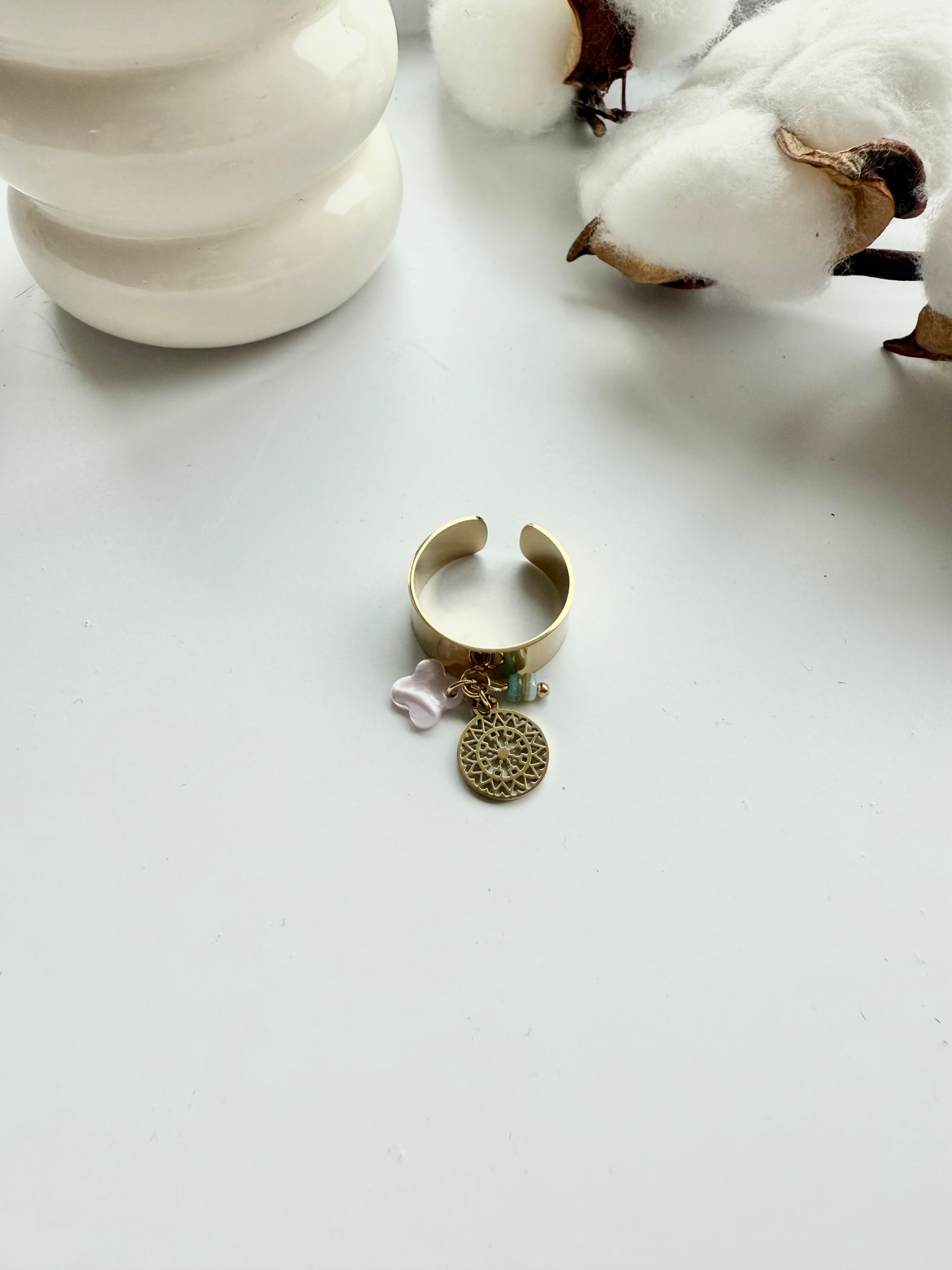 Bague bohème doré - Acier Inoxydable