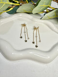 Boucles d’oreilles papillon chaine doré - Acier Inoxydable