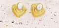 Boucles d’oreilles pierre blanche doré - Acier Inoxydable