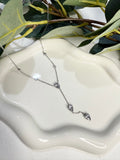Collier strass argenté - Acier Inoxydable