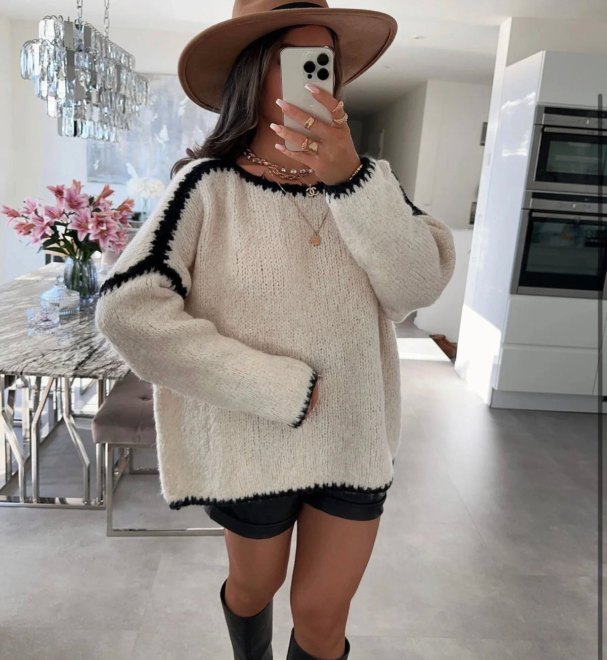 Pull oversize bicolore - Vêtement