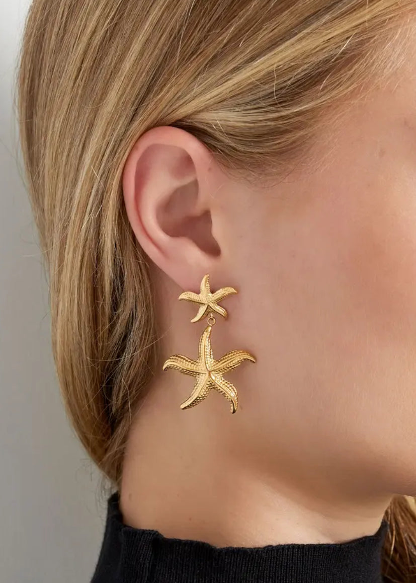 Boucles d’oreilles étoiles de mer - Acier inoxydable