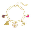Bracelet coeur doré - acier inoxydable
