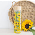 Bouteille d’eau en verre - tournesol