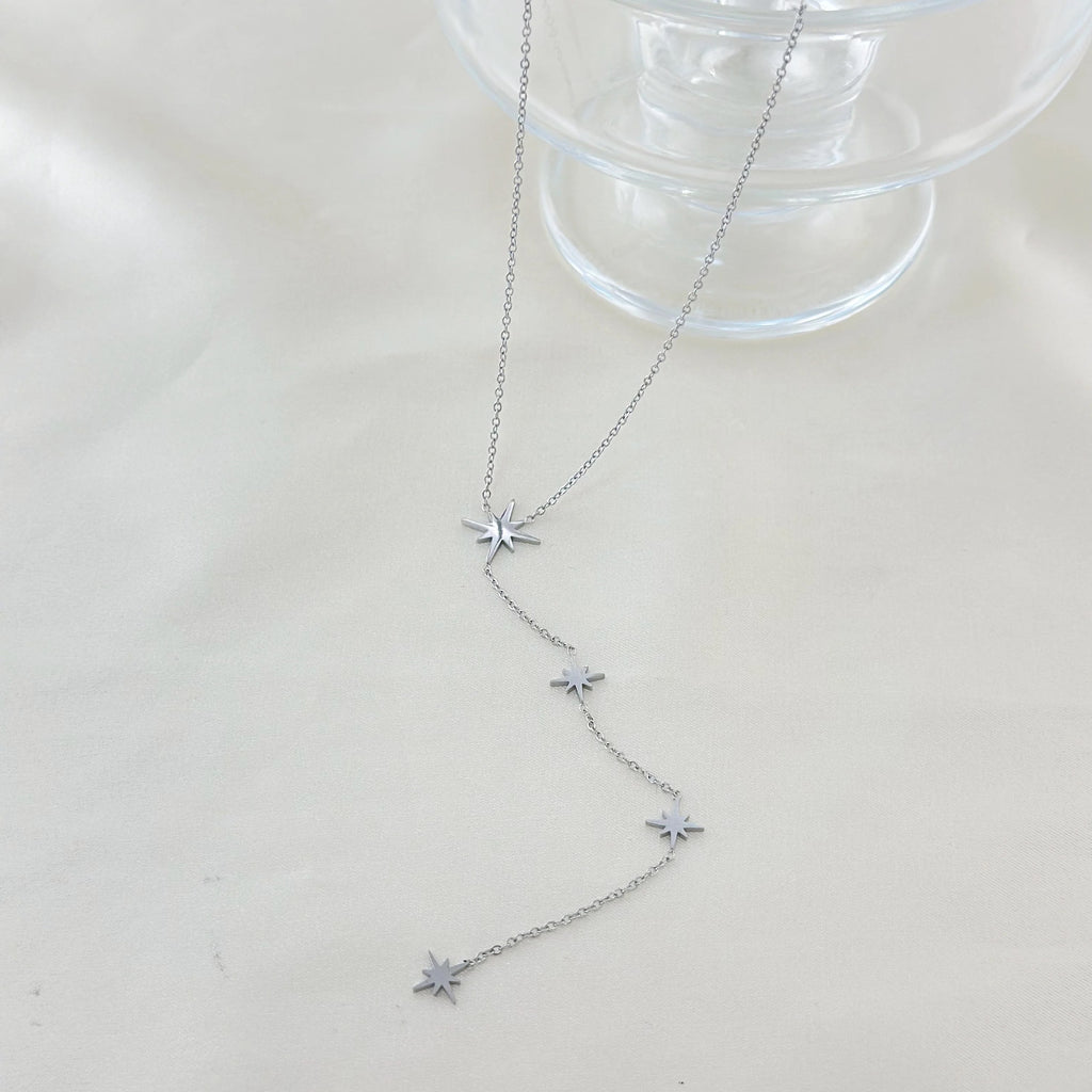 Collier étoile argenté - Acier Inoxydable
