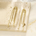 Boucles d’oreilles pendantes doré - Acier Inoxydable