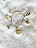 Bracelet coquillage doré - acier inoxydable