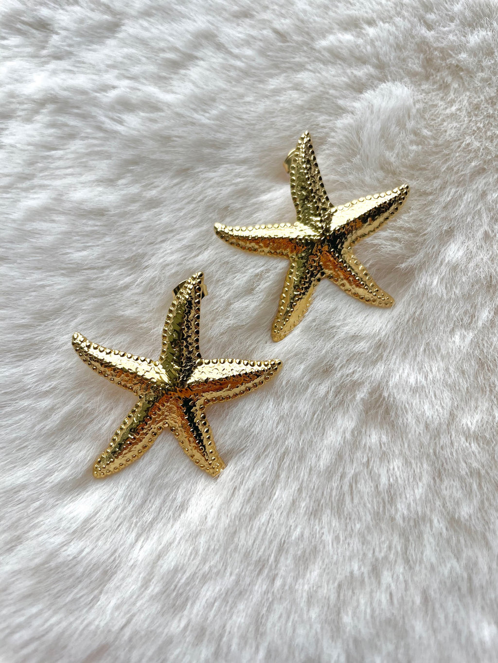 Boucles d’oreilles étoile de mer doré - acier inoxydable