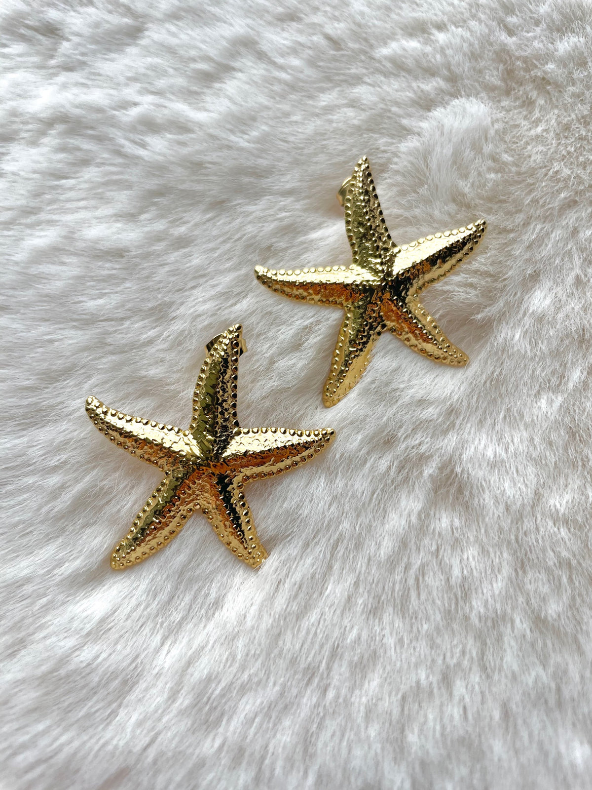 Boucles d’oreilles étoile de mer doré - acier inoxydable