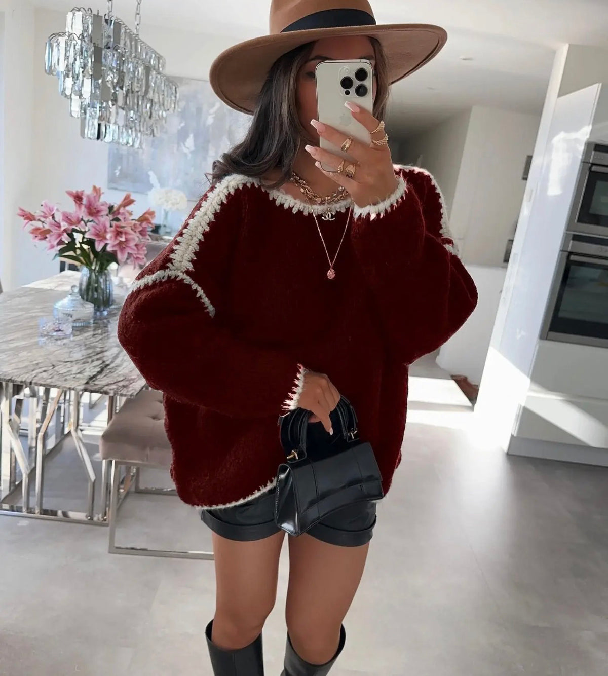 Pull oversize bicolore - Vêtement