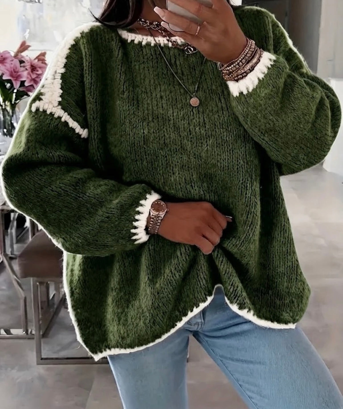 Pull oversize bicolore - Vêtement