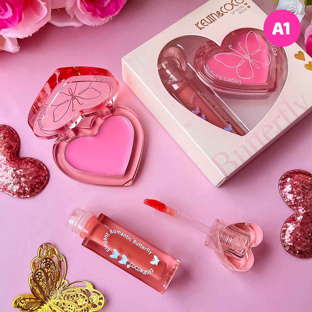 Coffret papillon gloss et blush - Kevin and coco