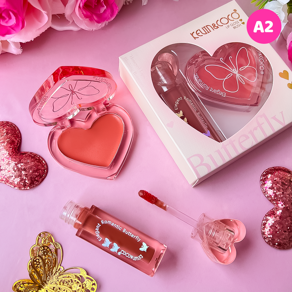 Coffret papillon gloss et blush - Kevin and coco