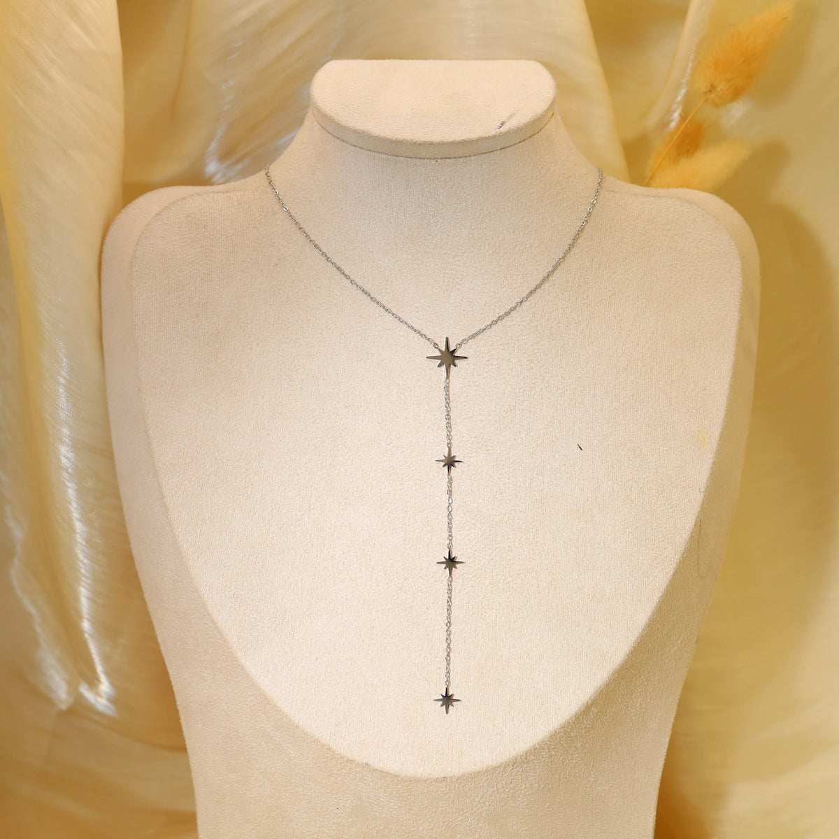 Collier étoile argenté - Acier Inoxydable