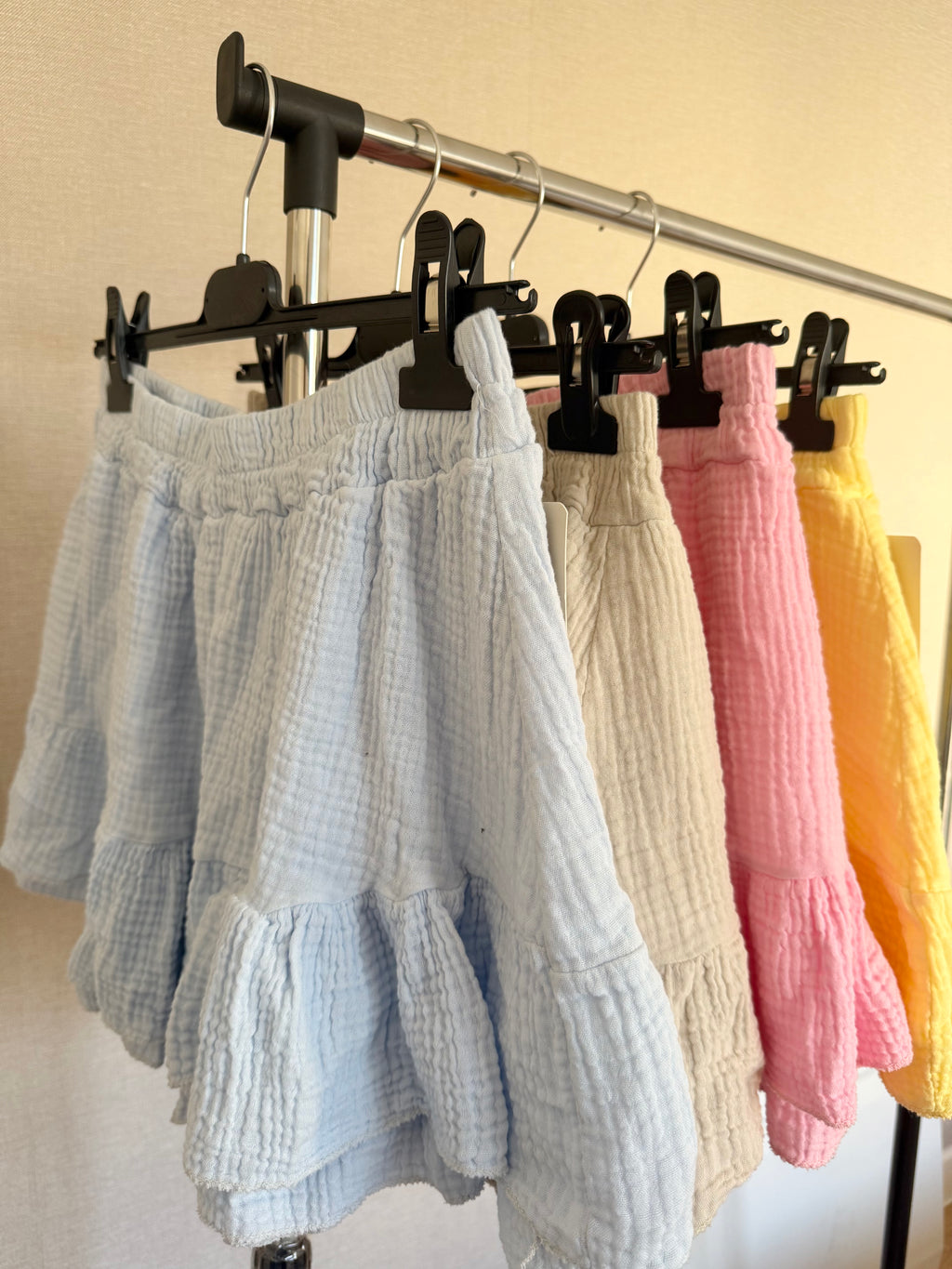 Jupe short gaze de coton - Vêtement
