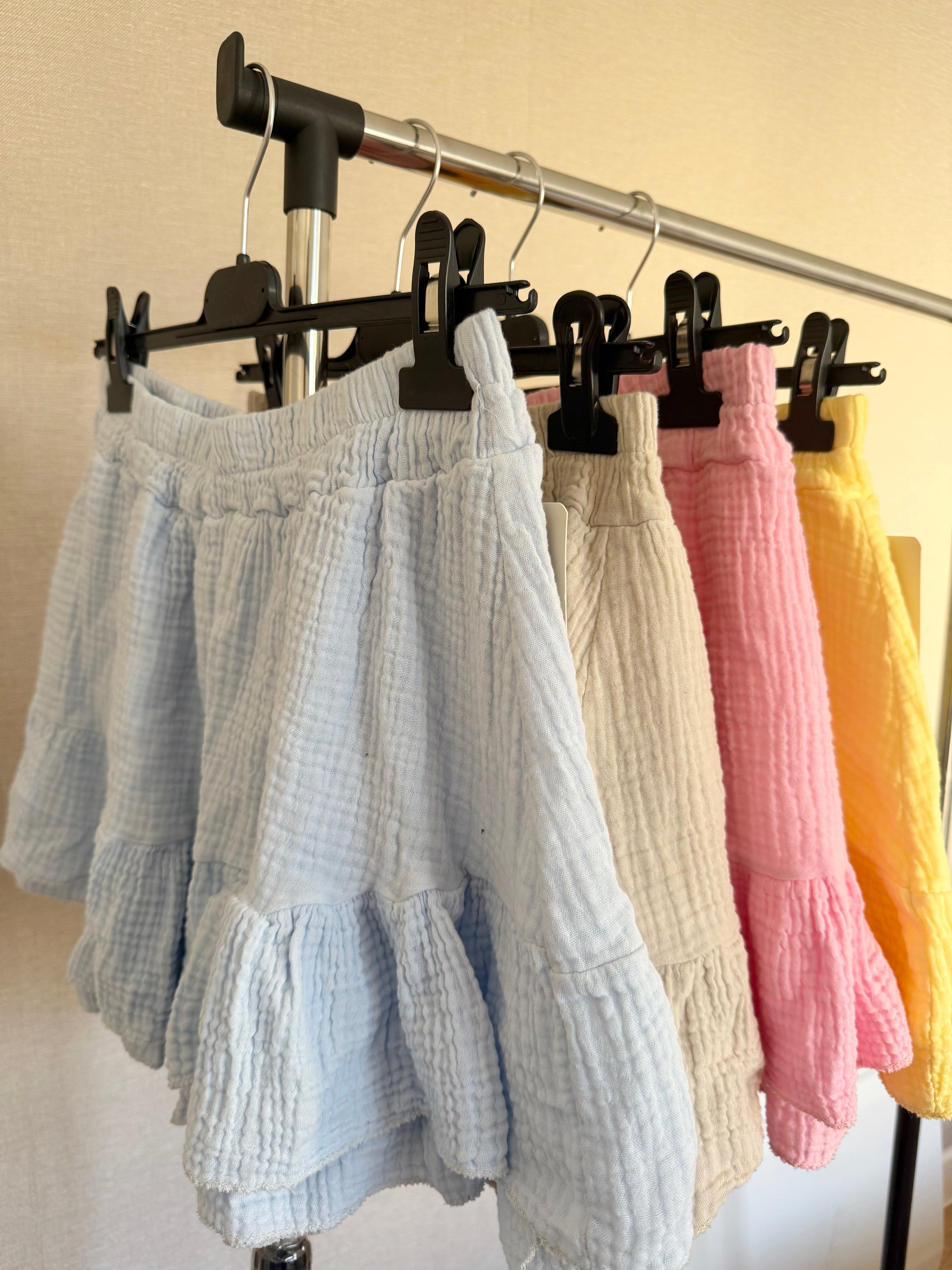 Jupe short gaze de coton - Vêtement