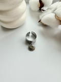 Bague coquillage argenté - Acier Inoxydable