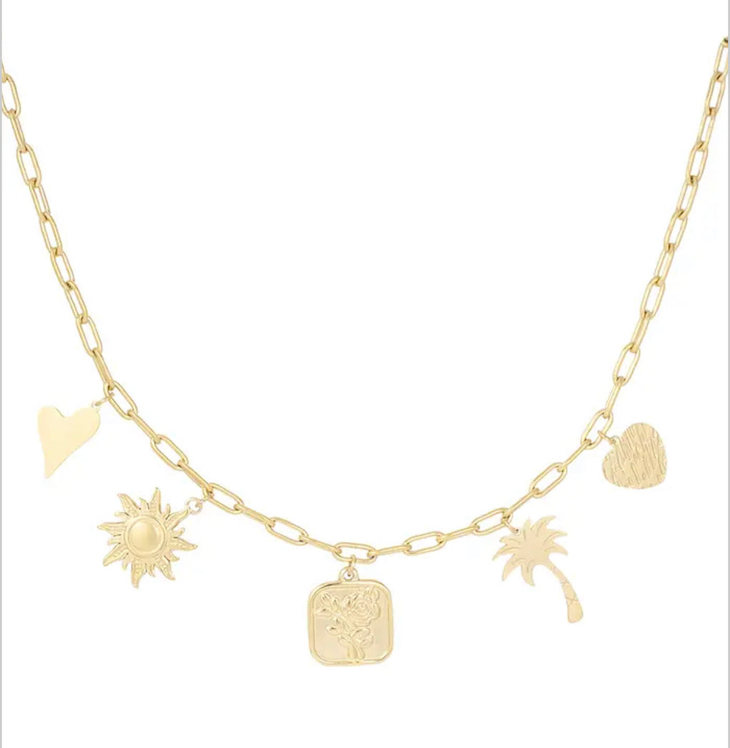 Collier Summer doré - Acier inoxydable