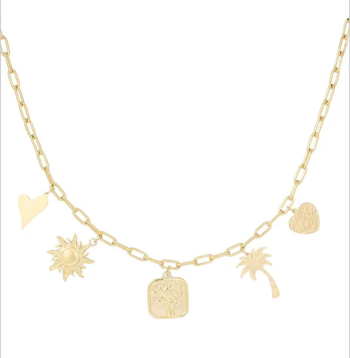 Collier Summer doré - Acier inoxydable
